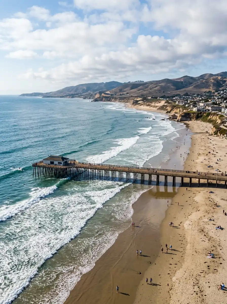 Pismo Beach Pier Shoreline